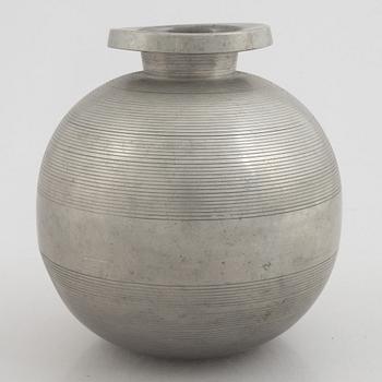 Sylvia Stave, a pewter vase model "5496", C.G. Hallberg, Stockholm, 1934.