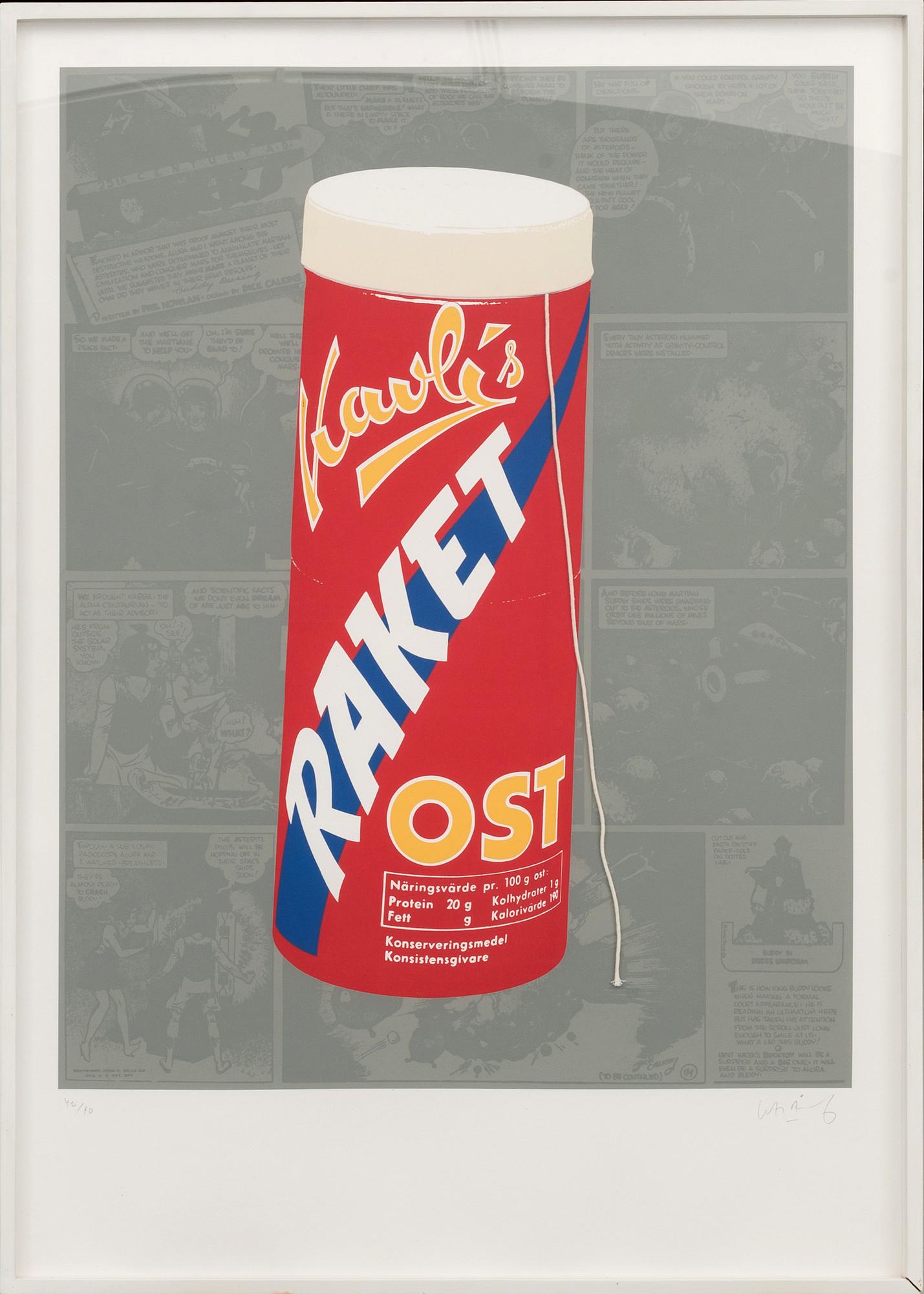 LASSE ÅBERG, colour lithographe and mixed media, signed and numbered 42/90.