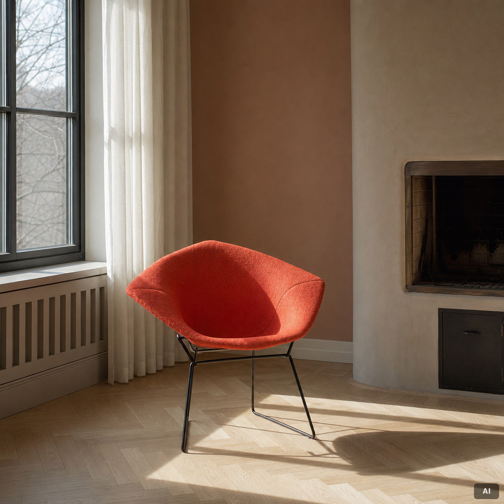 Harry Bertoia, fåtölj, "Diamond Chair".