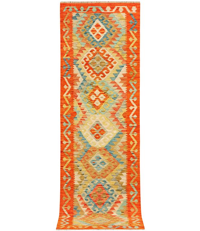 A Kilim runner, Afghanistan, c. 253 x73 cm.