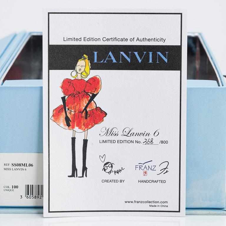 Lanvin, a 'Miss Lanvin 6' porcelain figurine, Franz, Limited Edition No. 368/800, 2007.