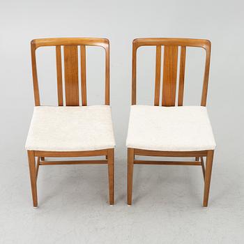 Linde Nilsson, dining table with eight chairs, Lammhult, second half of the 20th century.