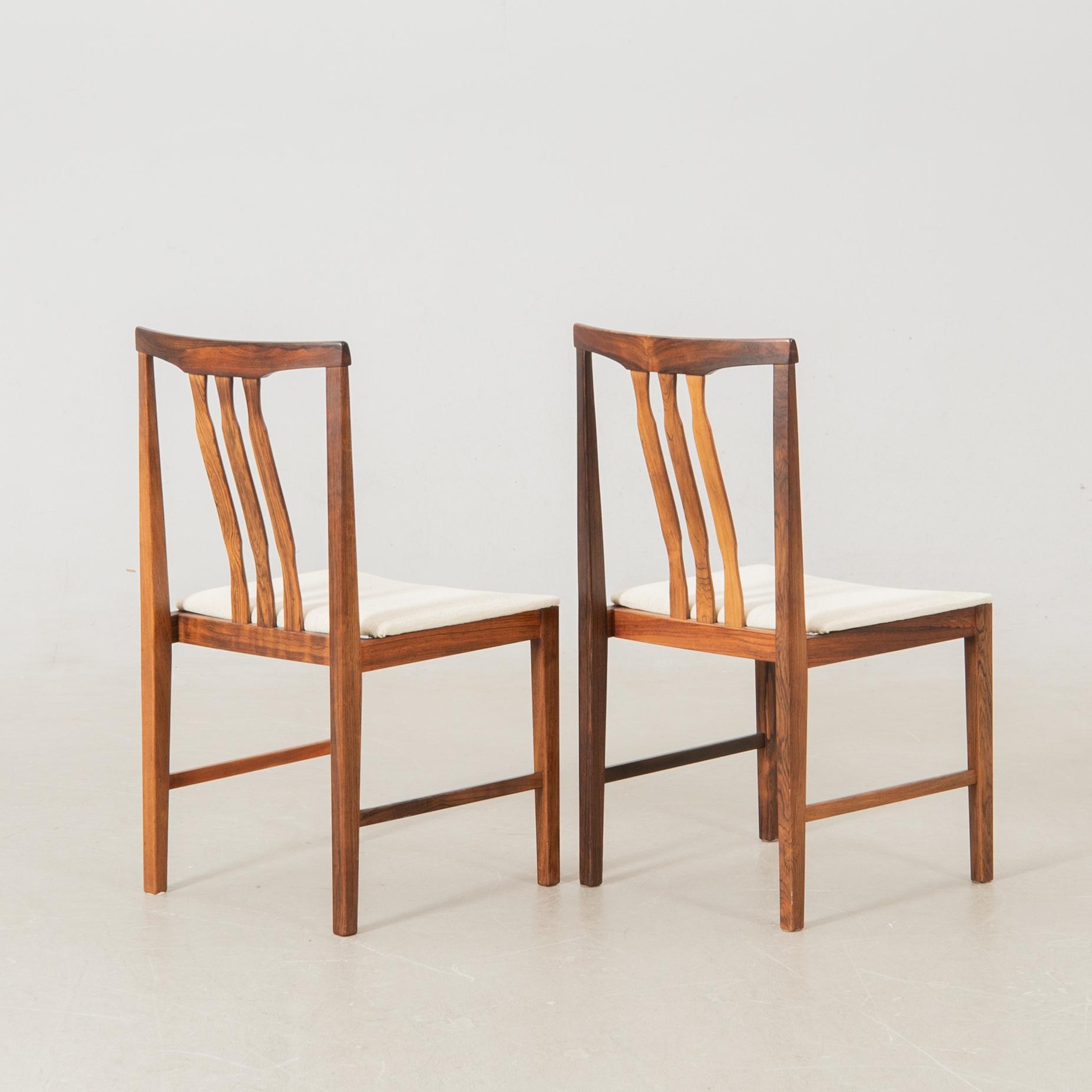Nils Jonsson, dining table Troeds and 6 chairs, 1960s/70s.