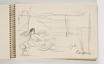 Lotte Laserstein, 10 små skissblock med teckningar.