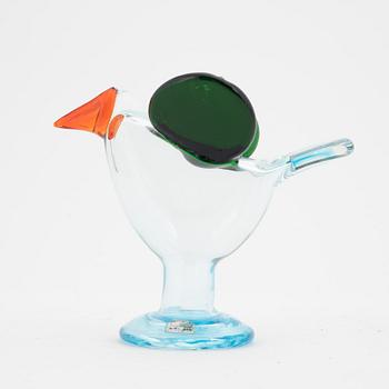 Oiva Toikka, a signed glass bird, Nuutajärvi Notsjö.