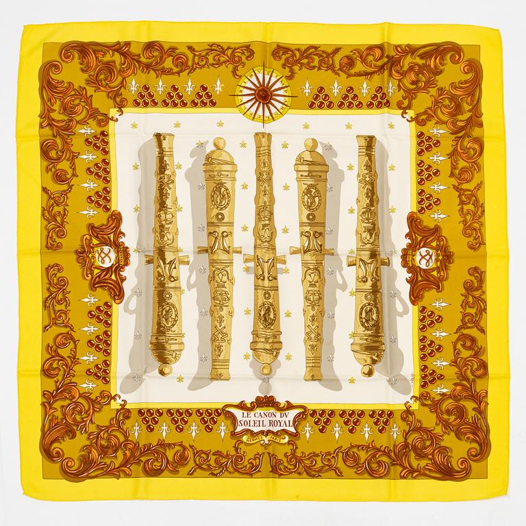 Hermès, scarf, "Le Canon du Soleil Royal".