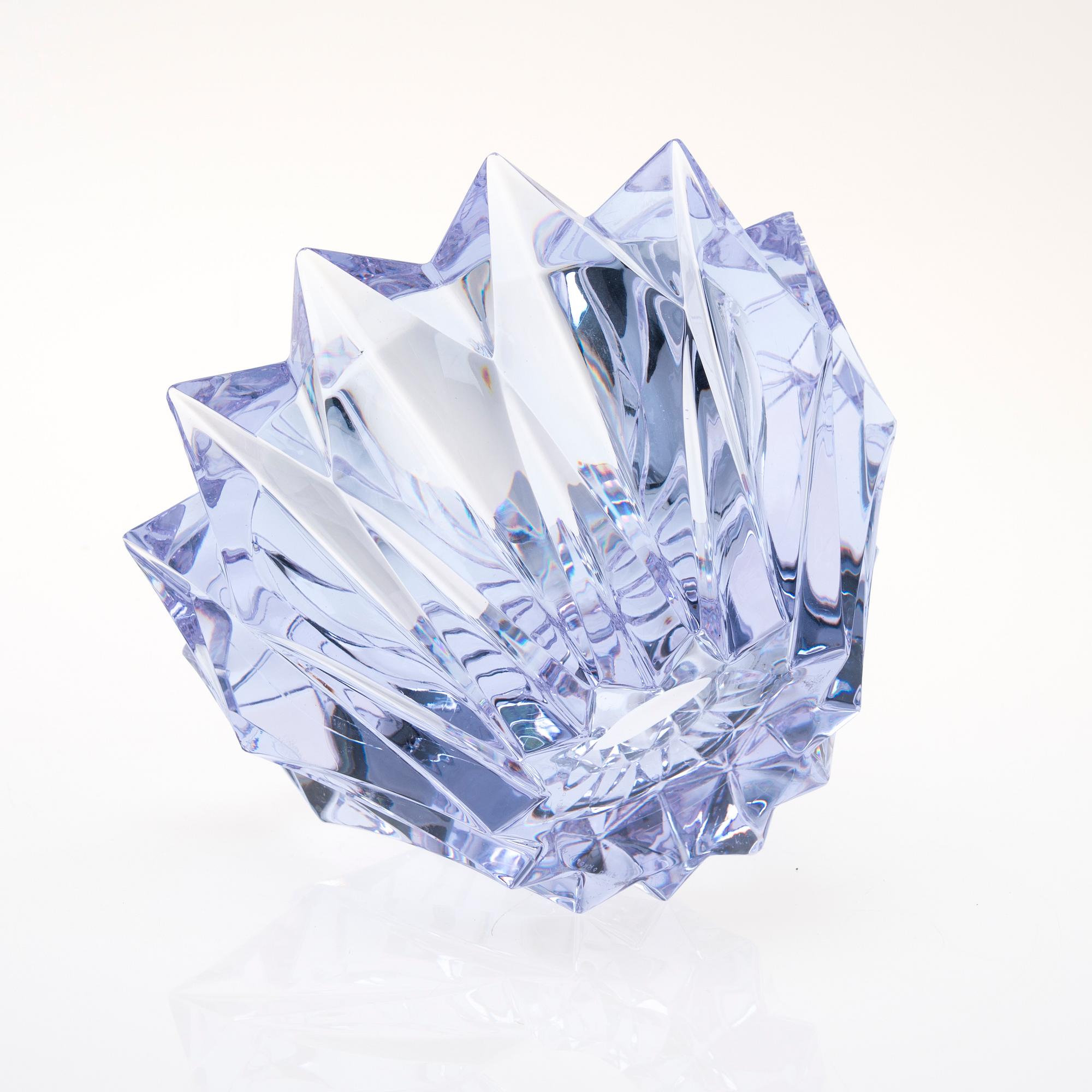 SKÅL, glas, "Näckros", signerad Aimo Okkolin Riihimäen Lasi Oy.