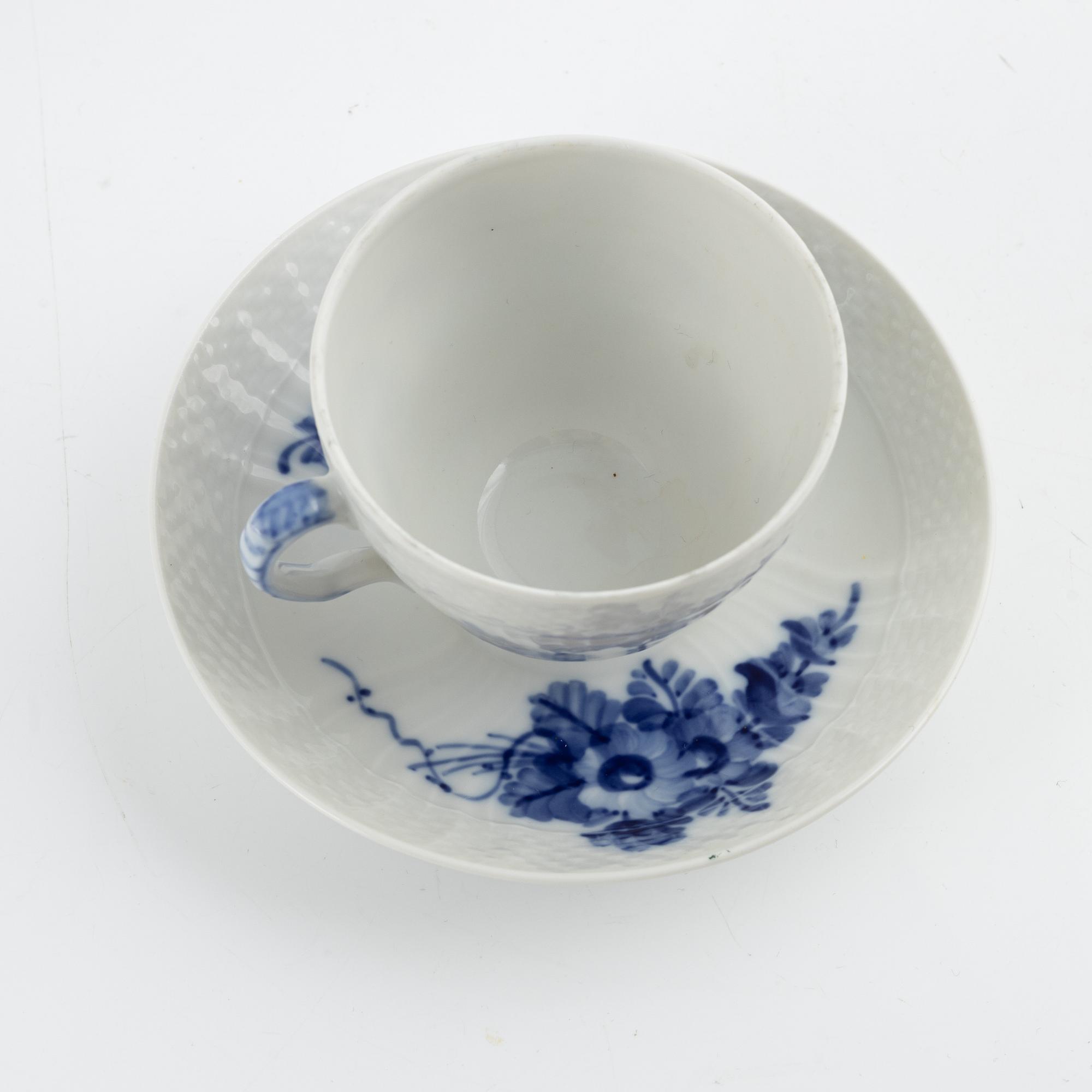 Royal Copenhagen, a 56-piece 'Blå blomst' porcelain service, Royal Copenhagen, Denmark.