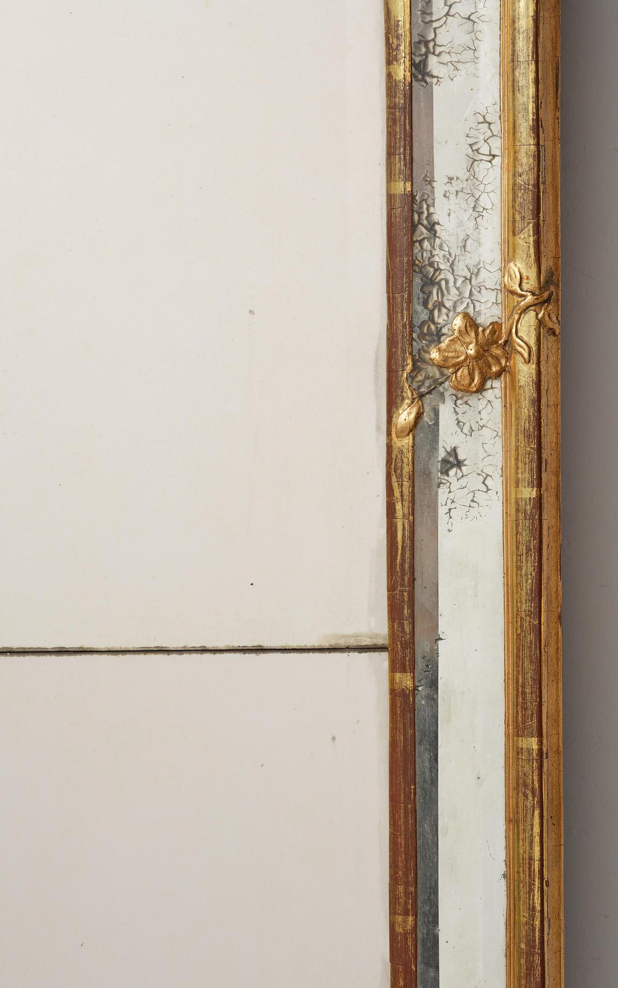 A rococo giltwood mirror, Stockholm, later part 18th century.