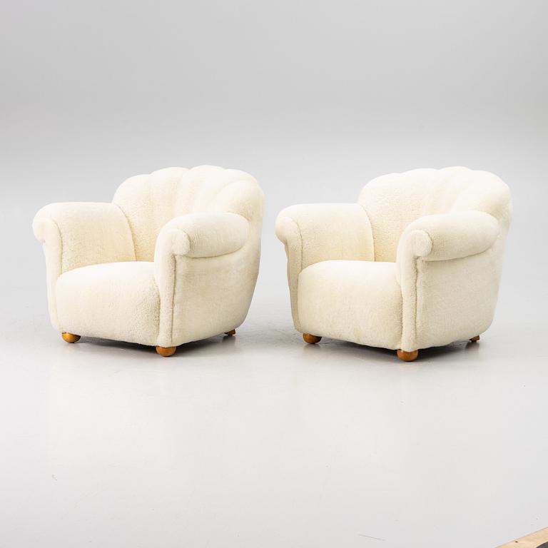 Fåtöljer, ett par, Swedish modern, 1900-tales mitt.