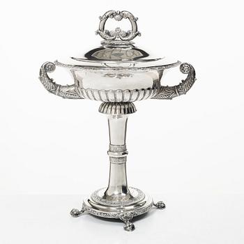A Swedish silver Empire lided sugar bowl, mark of Carl Wilhelm Troselius, Stockholm 1834.