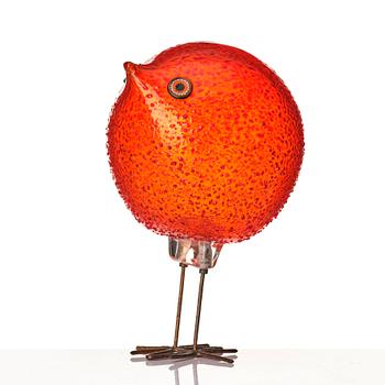 Alessandro Pianon, a 'Pulcino' glass sculpture of a bird, Vistosi, Murano, UItaly 1960s.