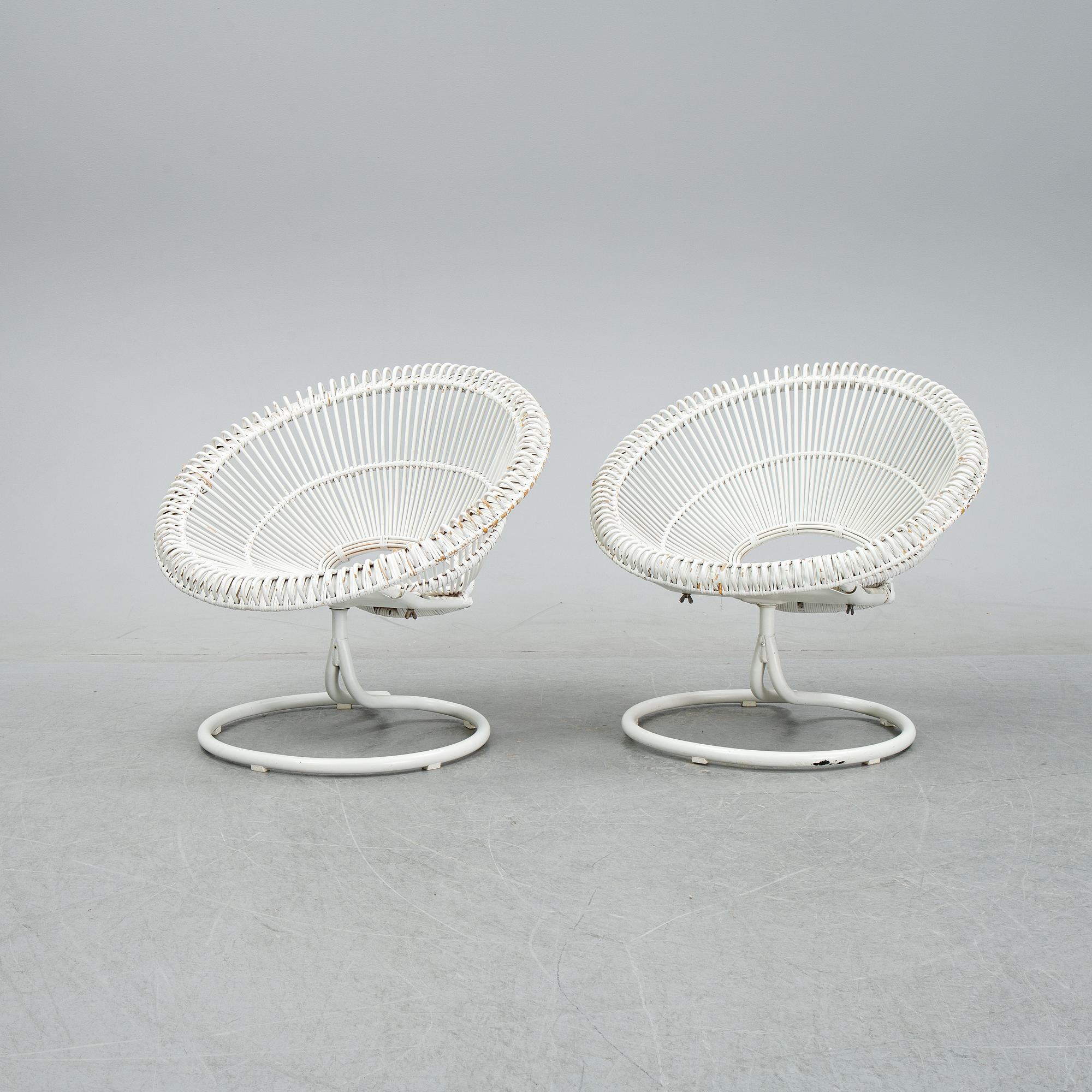 A pair of easy chairs, model 'Rondo', Göte-Möbler i Nässjö AB, Nässjö, 1960s.