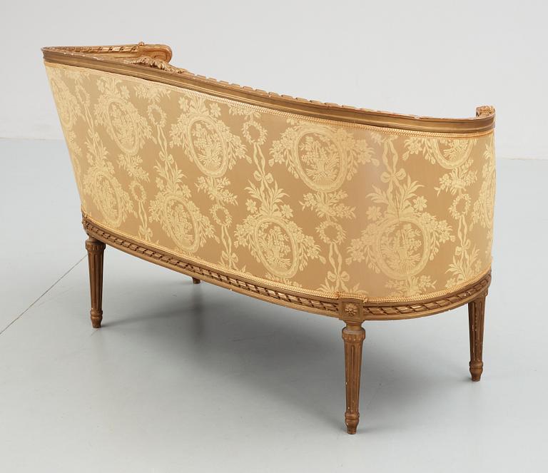 SALONGSGRUPP, 11 delar. Gustaviansk stil. 1900-tal.