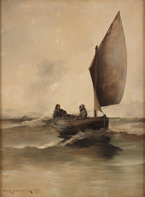 Arvid Johanson, Fisherman at sea.