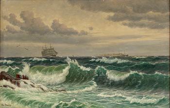 CHRISTIAN BLACHE, olja på duk, signerad.