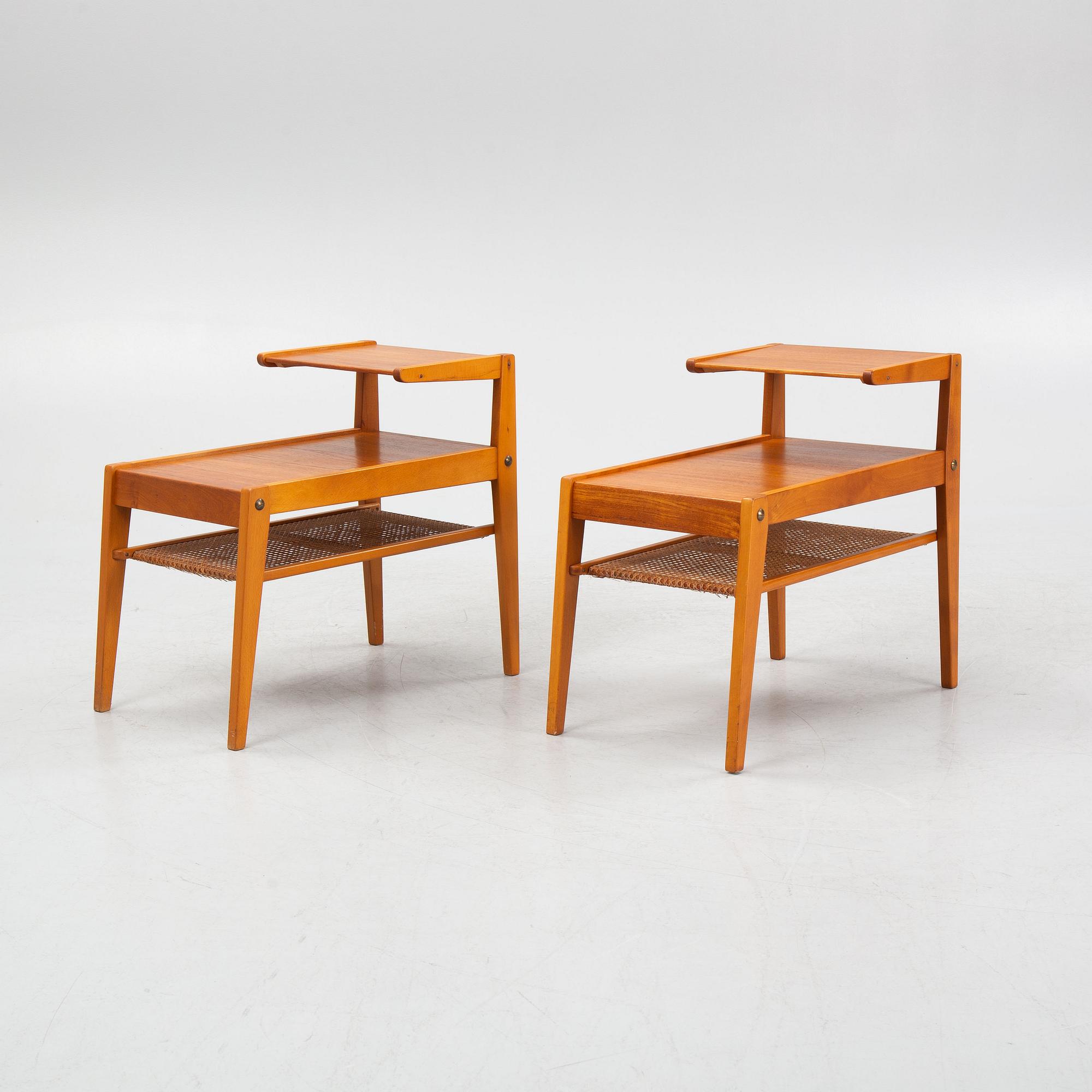 Sängbord, ett par, AB Emil Lindvall, Nybro 1961.