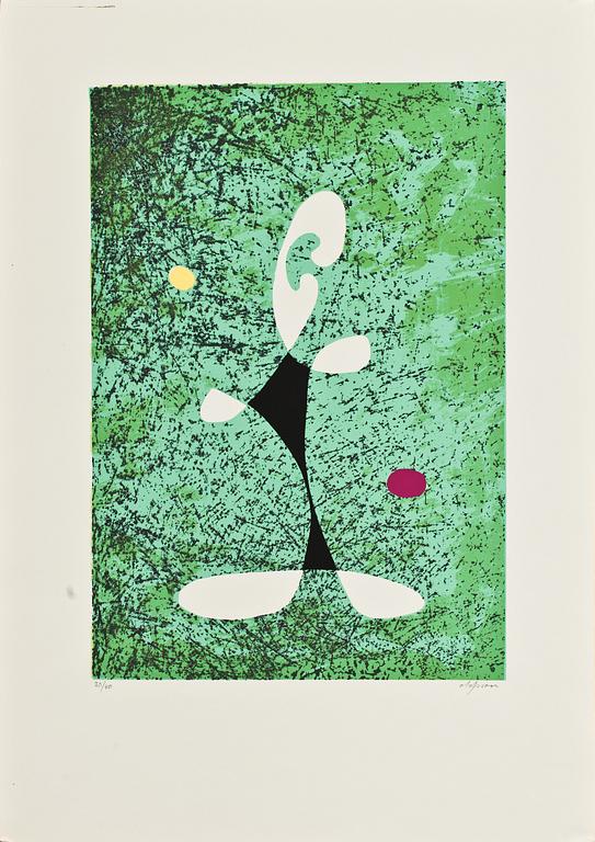 PIERRE OLOFSSON, 4 serigrafier. "Piruetter för Ess" signerade och numrerade 30/40.