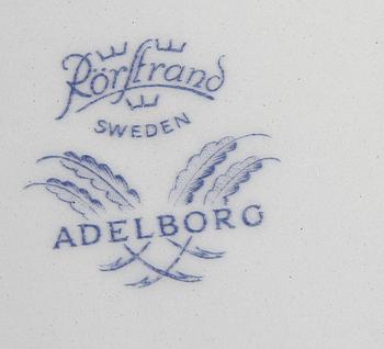 SERVISDELAR, 49 st, porslin, "Adelborg", Rörstrand.