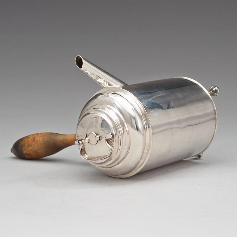 CHOKLADKANNA, av Arvid Castman, Eksjö 1787. Gustaviansk.
