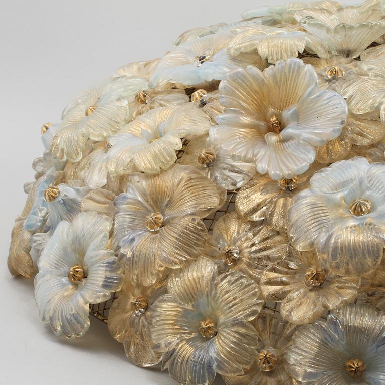 TAKLAMPA, möjligen Seguso Murano, Italien, 1900-talets andra hälft, höjd 24 cm.