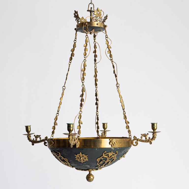 An Empire style ceiling lamp, early 20th Century.