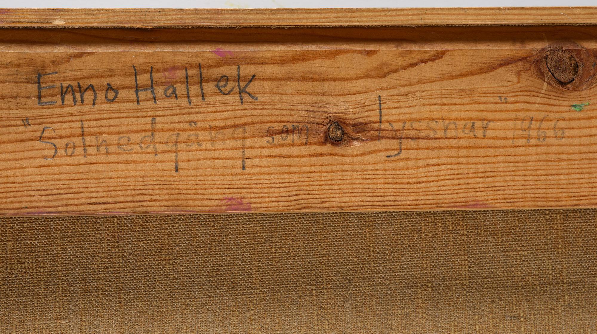 Enno Hallek, "Solnedgång som lyssnar".