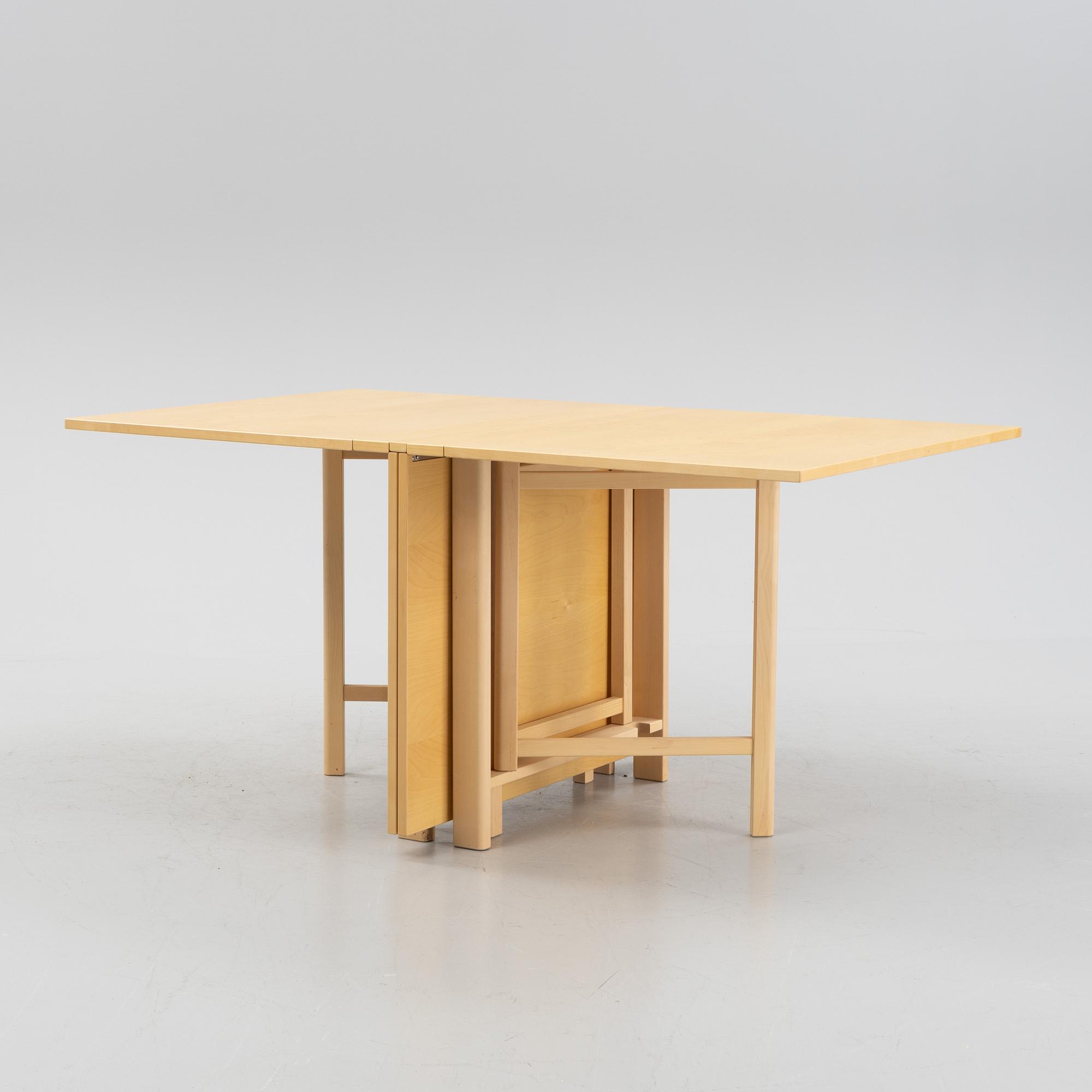 Bruno Mathsson, a birch 'Maria Flap' table,