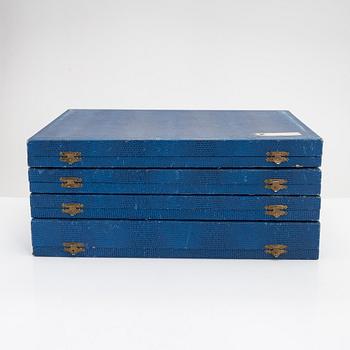 Bestickuppsättning, 158 delar, silver, "Chippendale", Auran Kultaseppä oy, Åbo, och Kultakeskus, Tavastehus 1962-66.