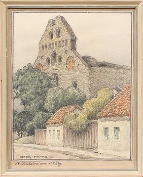 FERDINAND BOBERG, 4 st, teckningar, signerade och daterade 1915-41.