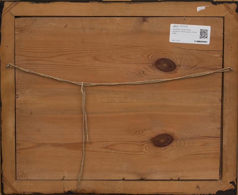 OKÄND KONSTNÄR, gouache, 1900-talets första hälft.