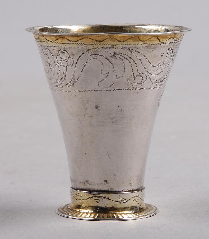 BÄGARE, silver, Erik Holmberg, Lund, 1805.