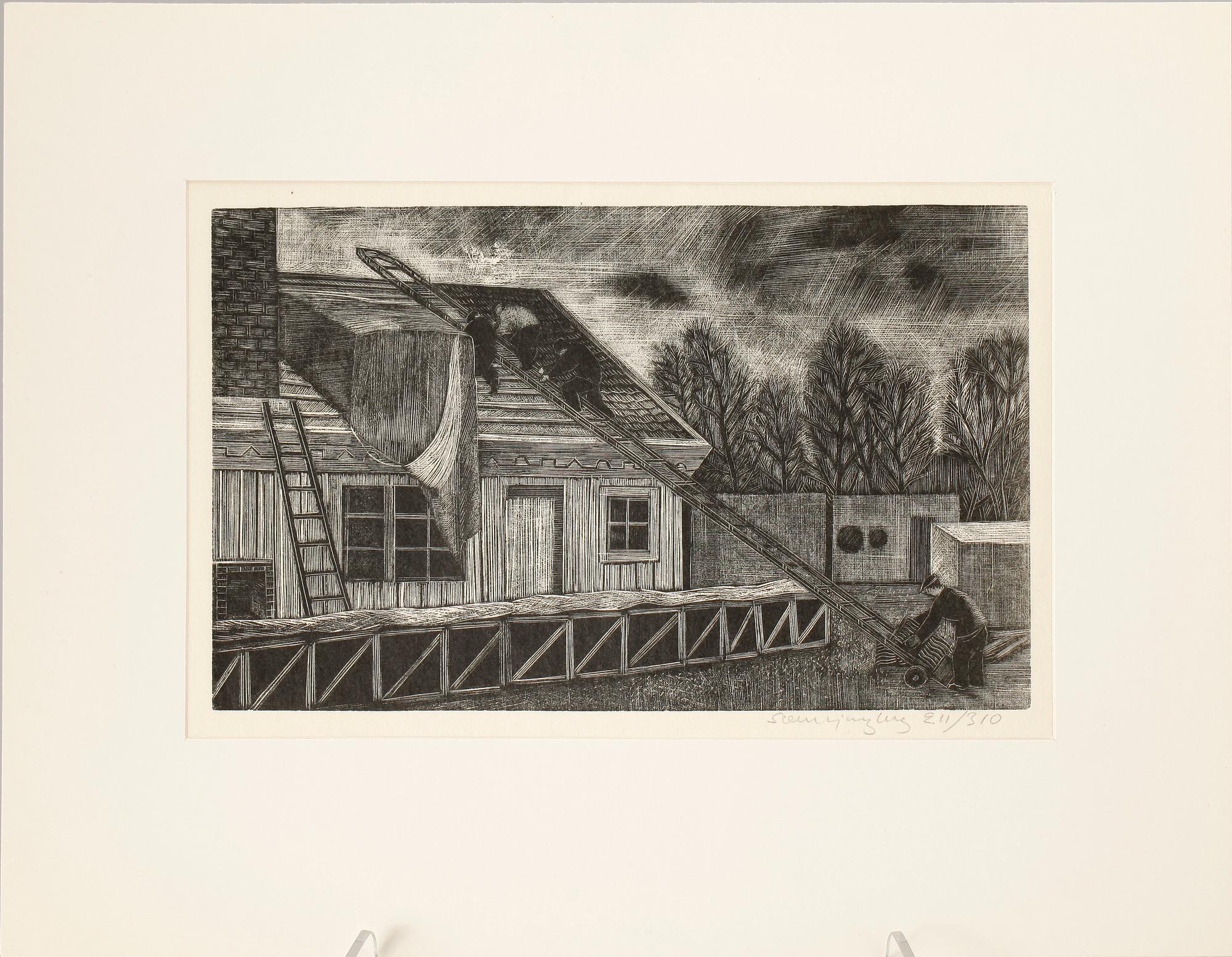 PARTI GRAFIK SAMT TECKNINGAR, ca 60 st, bla Gillberg, 1700-tal till tidigt 1900-tal.