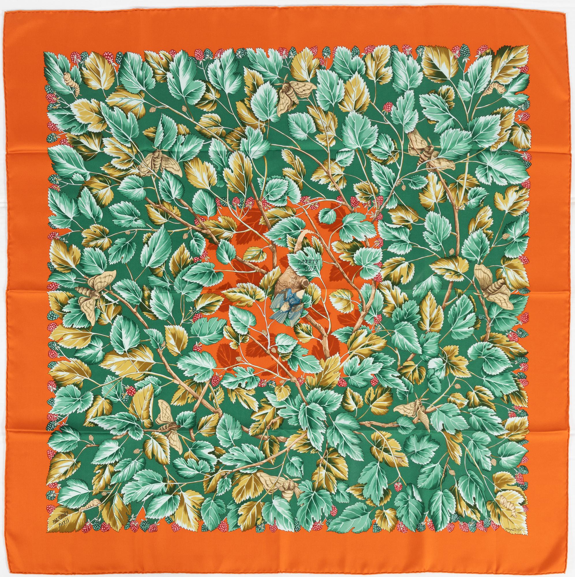 Hermès, scarf, "L'arbre de soie'".