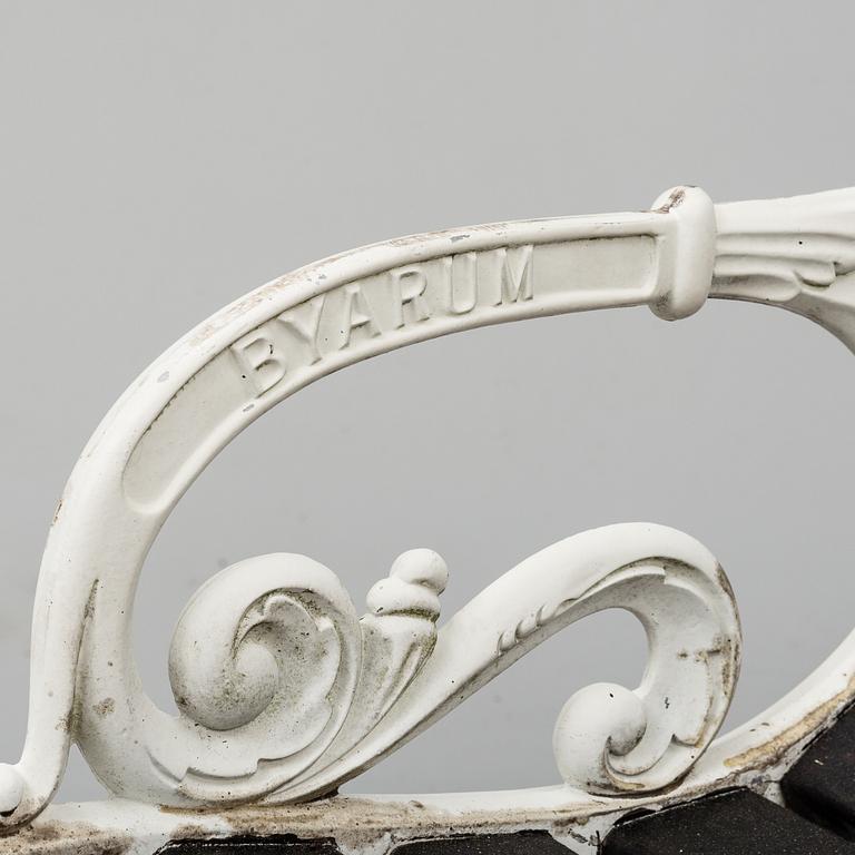 A pair of garden armchairs, Byarum.