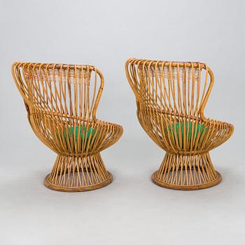 Franco Albini & Gino Colombini, a pair of 'Margherita' lounge chairs for Bonacina, Italy.