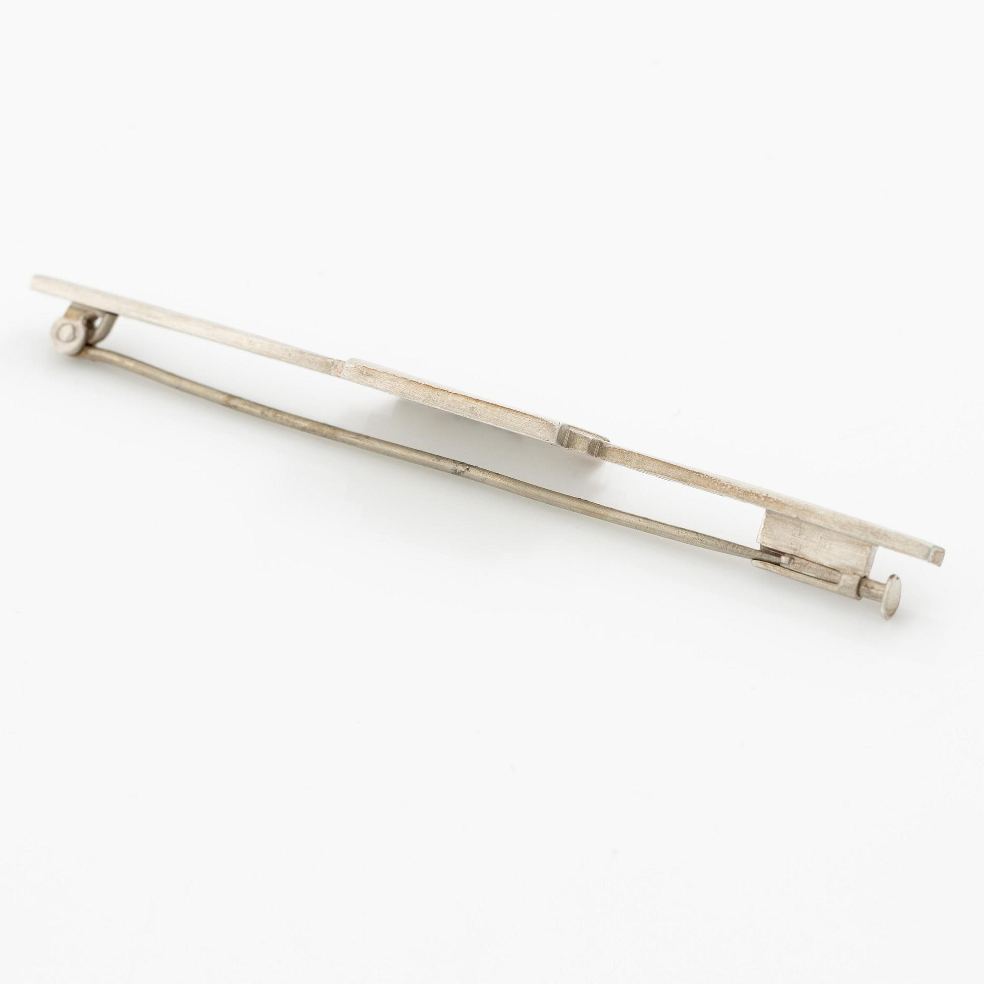 Wiwen Nilsson, a brooch, silver, geometric shape, Lund 1941.