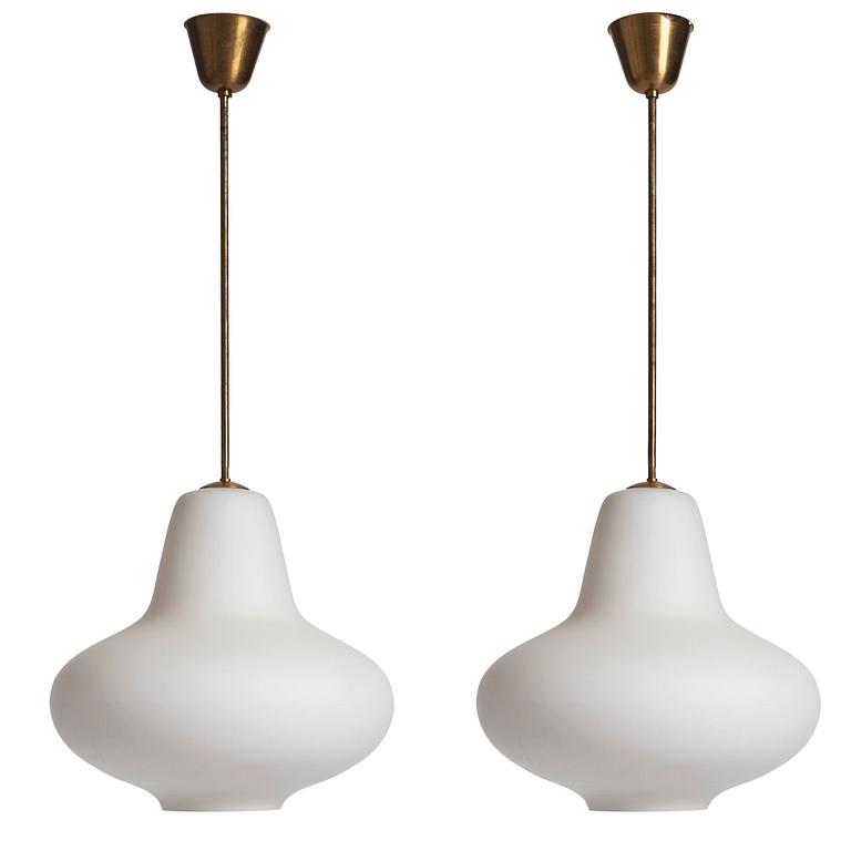 Carl-Axel Acking, two Swedish Modern ceiling lamps, ASEA (CEBE), 1940-50's.