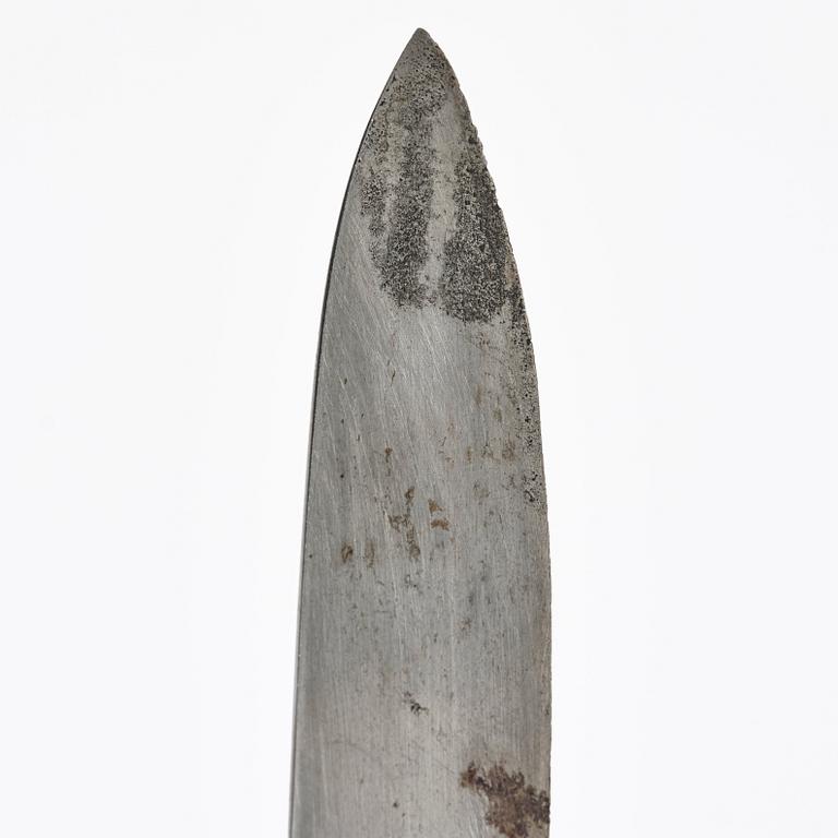 A presumably German baroque agate and silver-moutned letter opener, early 18th century.