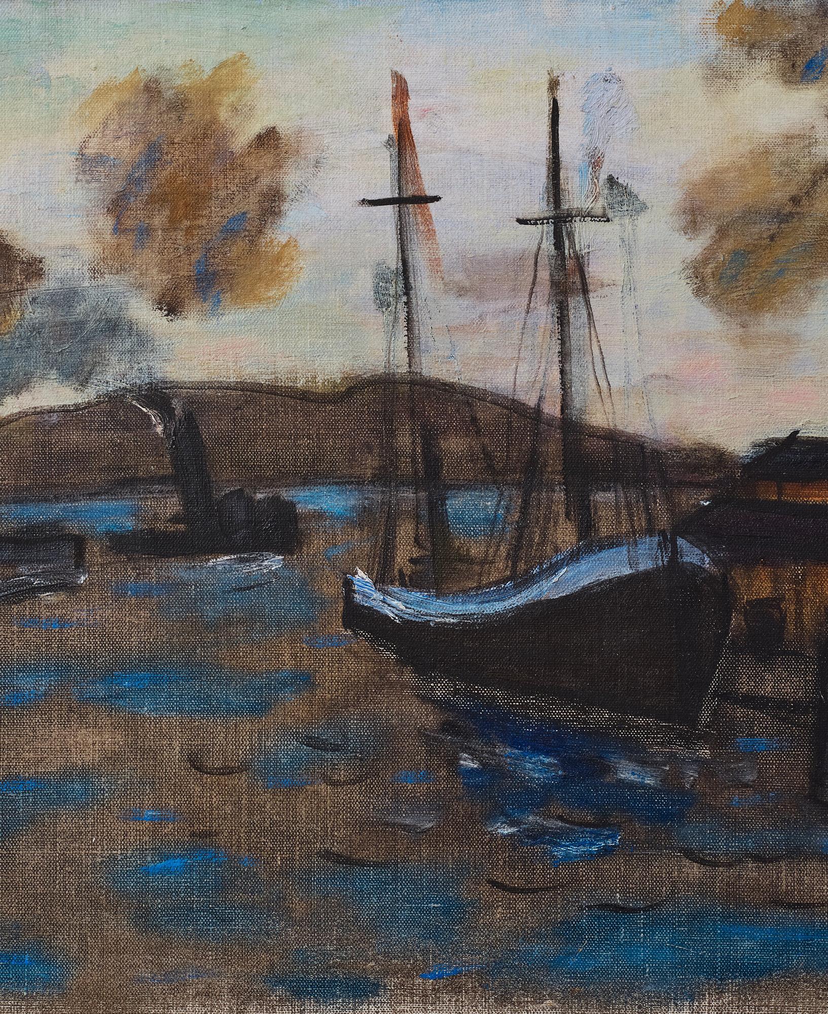 Ragnar Sandberg, Fishing boats in the harbour.