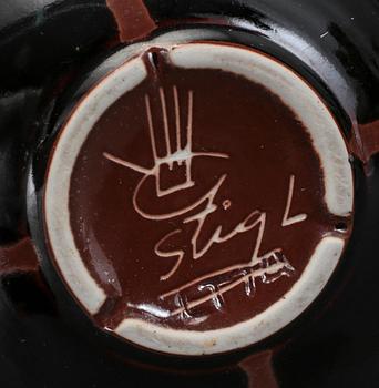 VAS OCH SKÅL, 2 delar, stengods & fajans, Stig Lindberg, Gustavsbergs Studio.