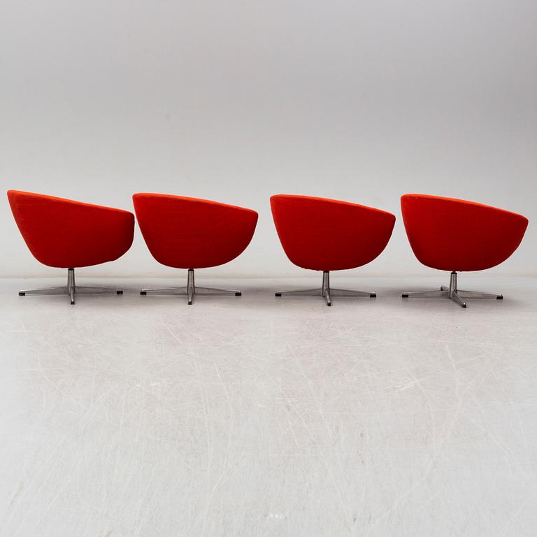 FÅTÖLJER, 4 st, 1960-/70-tal.