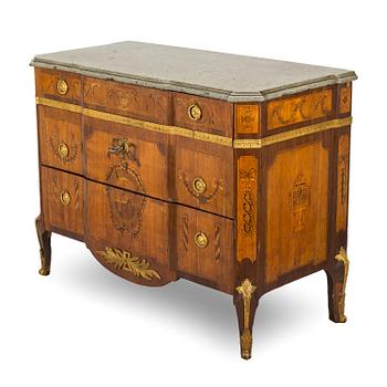 A Gustavian late 18th century commode attributed to J. Hultsten.