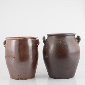 Pots, 5 pcs, 20th century.