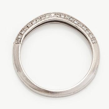 Ring, half eternity, platinum with diamonds.