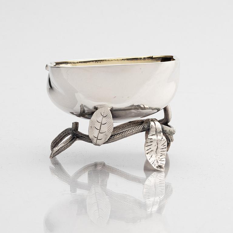 A Russian silver bowl on foot, mark of Adolf Masche, assay master Edward Brandenburg, St. Petersburg 1857.