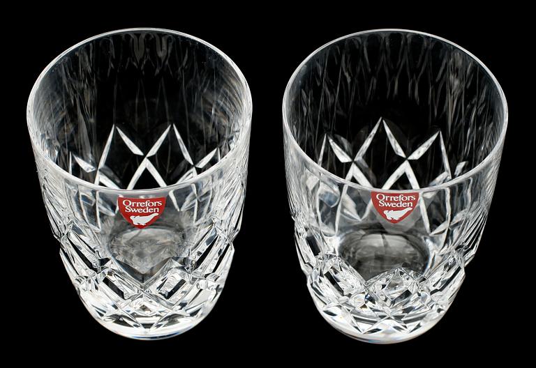 SELTERGLAS, 12 st, "Karolina", Orrefors.