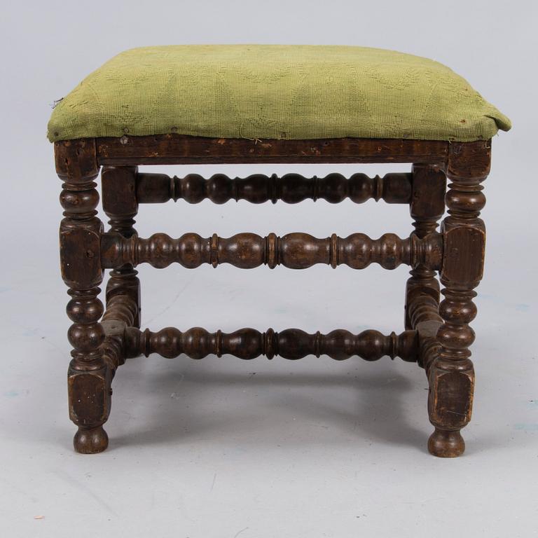 A SWEDISH BAROQUE STOOL, 18th century.