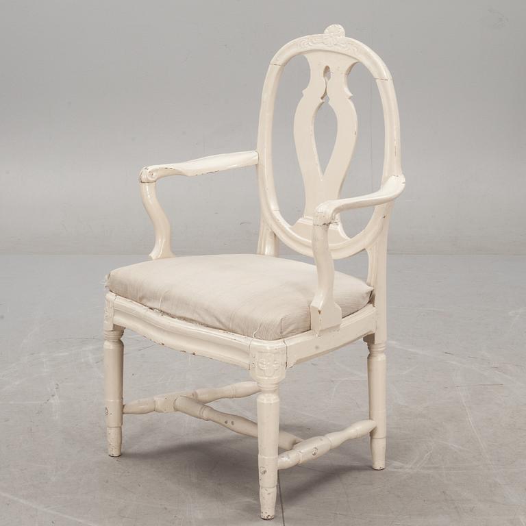 KARMSTOL, gustaviansk, 1700-talets slut.