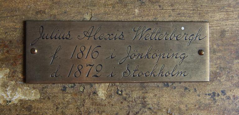 WETTERBERGH, JULIUS ALEXIS, tillskriven. Olja på duk, osign.